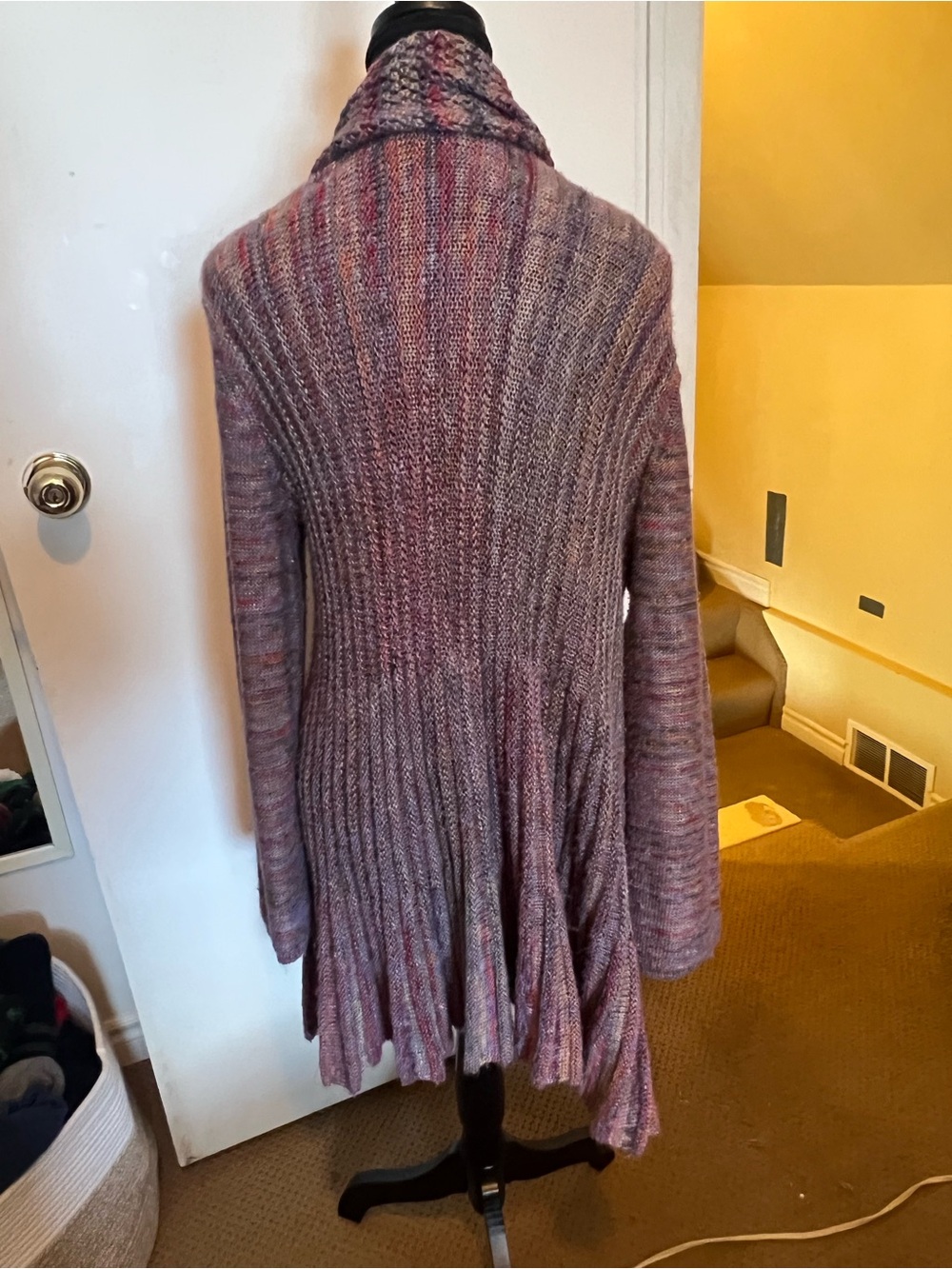 Tribal Purple Multi-Tone Open-Front Cardigan - Picture 2 of 2